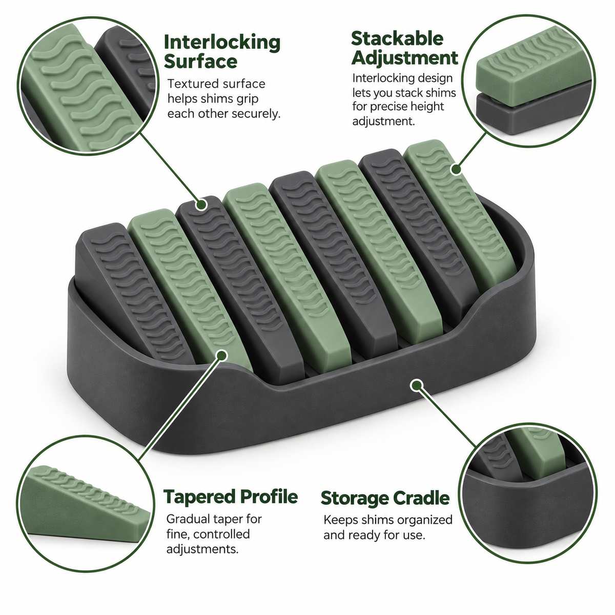Interlocking Door Shim Set