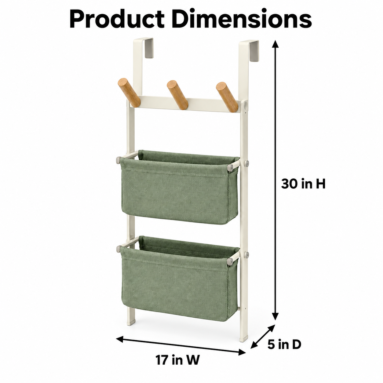 Over Door Organizer with Fabric Pockets